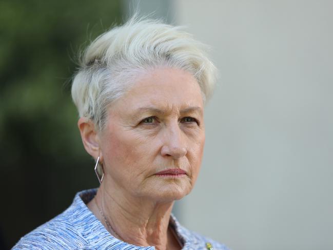 Kerryn Phelps at a Press conference at Parliament House in Canberra. Picture Kym Smith