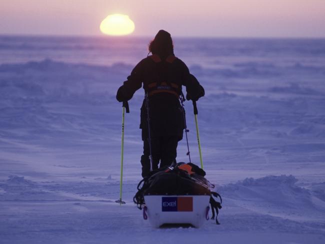 Sir Ranulph Fiennes on his expedition to the North Pole. Picture: Alvaro Canovas/Getty