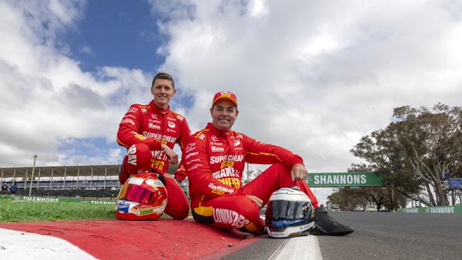 Craig Lowndes and Cooper Murray ahead of last year’s endurance races in the Triple Eight wildcard. Picture: Edge Photographics