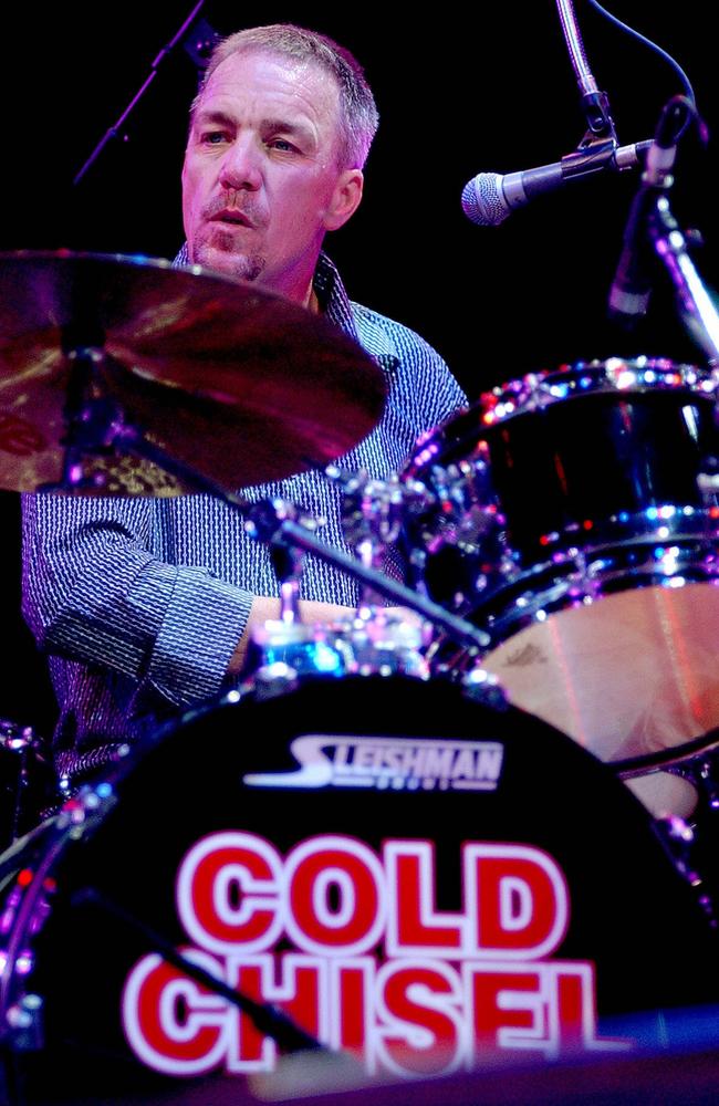 ‘Steve came from a musical family’ … Jimmy’s beloved ‘brother’ from Cold Chisel, drummer Steve Prestwich, during the band's Ringside Concert in Tamworth, 2003.