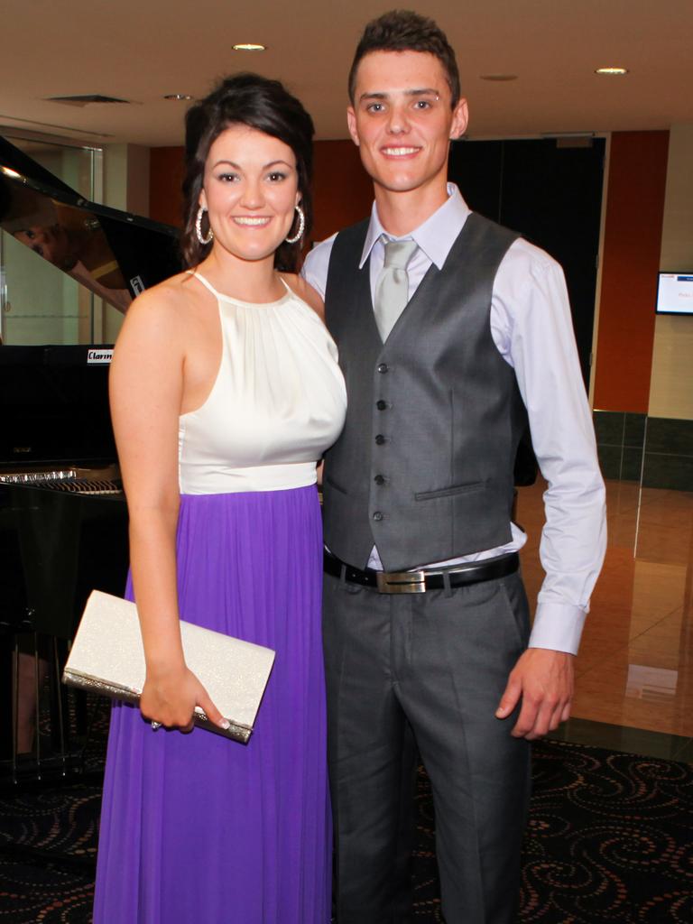 Elley Cilka and Jake Weckert at the 2013 Our Lady of the Sacred Heart Catholic College formal. Picture: NT NEWS