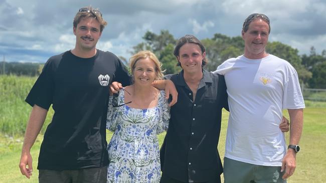 Ballina’s Marisa Worling with her sons Cadyn and Liam, and husband Craig.