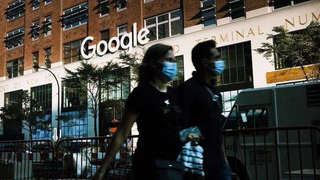 Google's offices in downtown Manhattan in New York City. Picture: AFP.