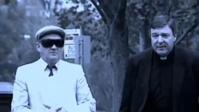 George Pell walking side-by-side into court with Gerald Ridsdale, the man later found to be Australia’s worst paedophile priest, in 1993. Picture: Supplied