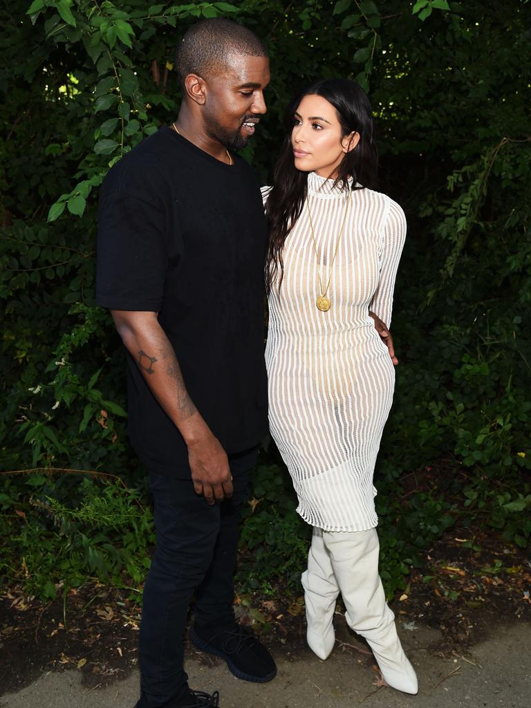 Kanye West and Kim Kardashian attend the Kanye West Yeezy Season 4 fashion show on September 7, 2016 in New York City. Picture: Getty