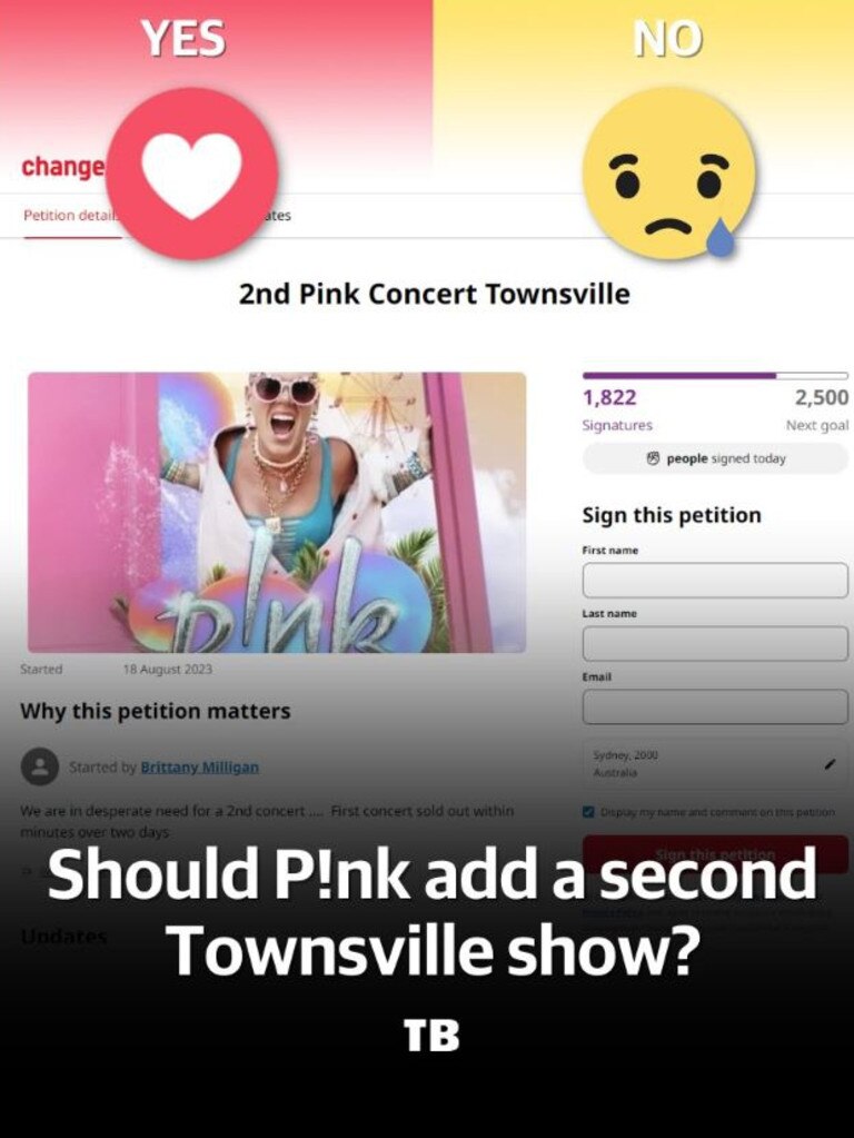 Should Pink add a second Townsville Show? Picture: Townsville Bulletin's Facebook page