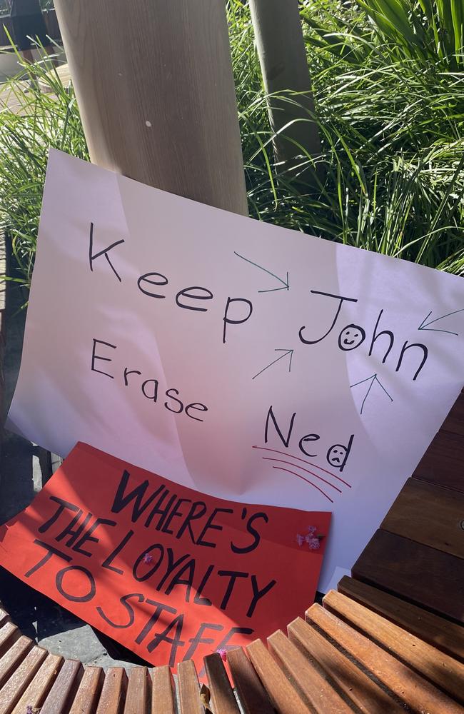 A protest sign outside Liverpool Council.