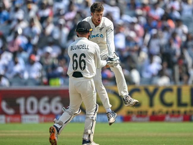 Mitchell Santner was the hero for New Zealand with a career-best outing.