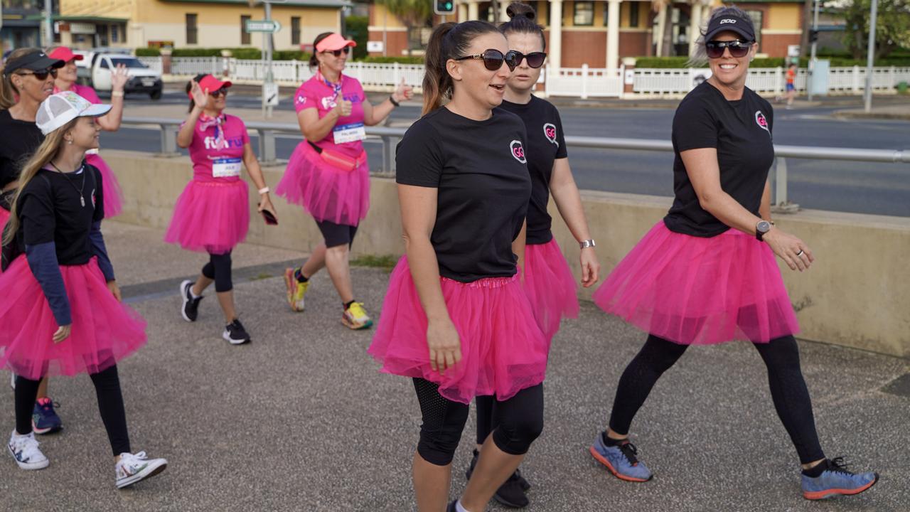 The pink-inspired Mackay Mother's Day Classic fun run 2021 raising money for breast cancer research. Heidi Petith