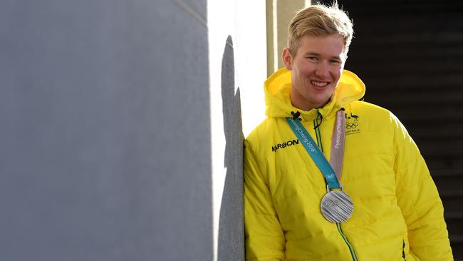 Jarryd Hughes, who won silver, trained separately from the rest of the team. Picture: Getty Images