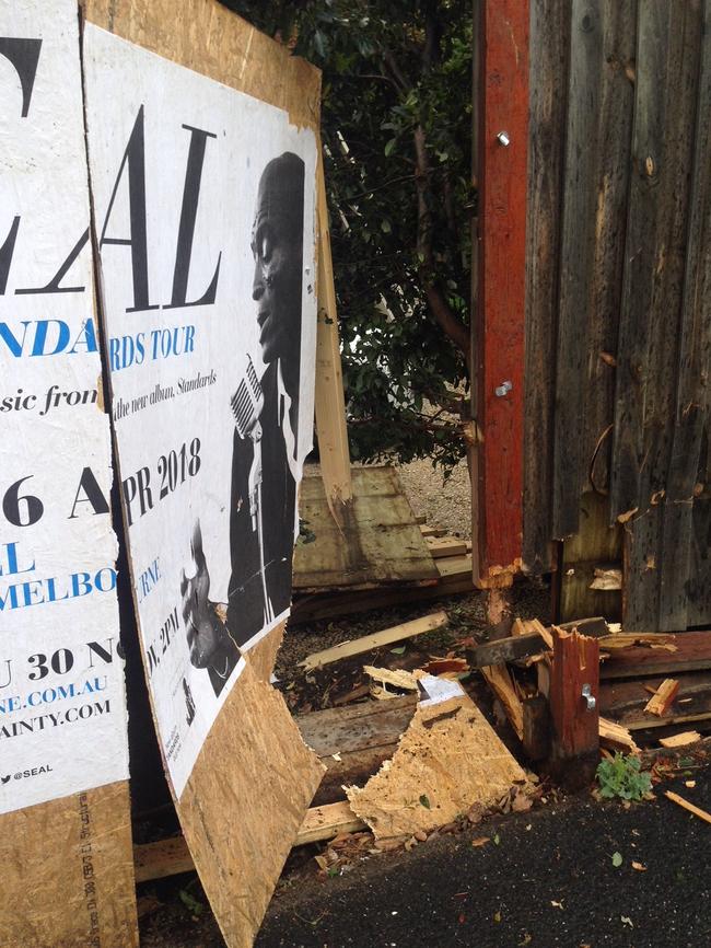 Remains of the front fence of 498 Punt Rd. Pic Supplied.