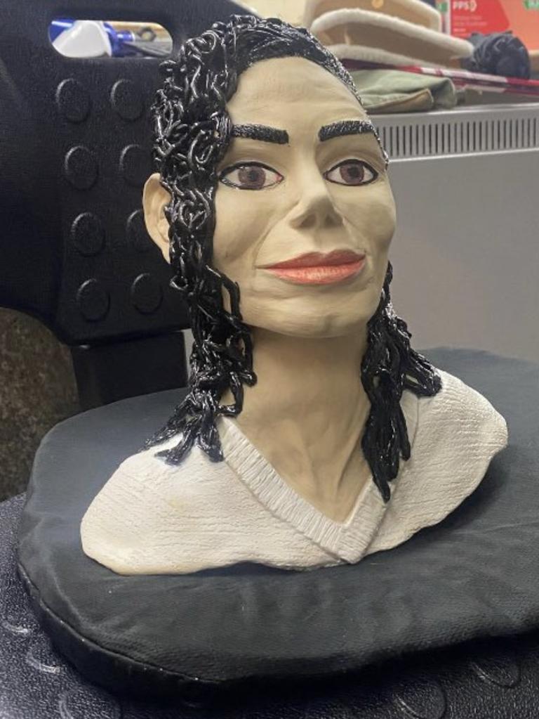 A Michael Jackson fan left behind their ceramic life size head of the pop star on a Melbourne train.
