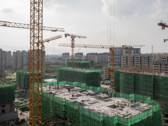 The China Evergrande Group Royal Peak residential development under construction in Beijing, China, on Friday, July 29, 2022. A mild rally in Chinese developers dollar bonds appears to be losing momentum, as investors express disappointment that a top leadership meeting failed to unveil stronger policy support for the crisis-ridden industry.ÃÂ Source: Bloomberg