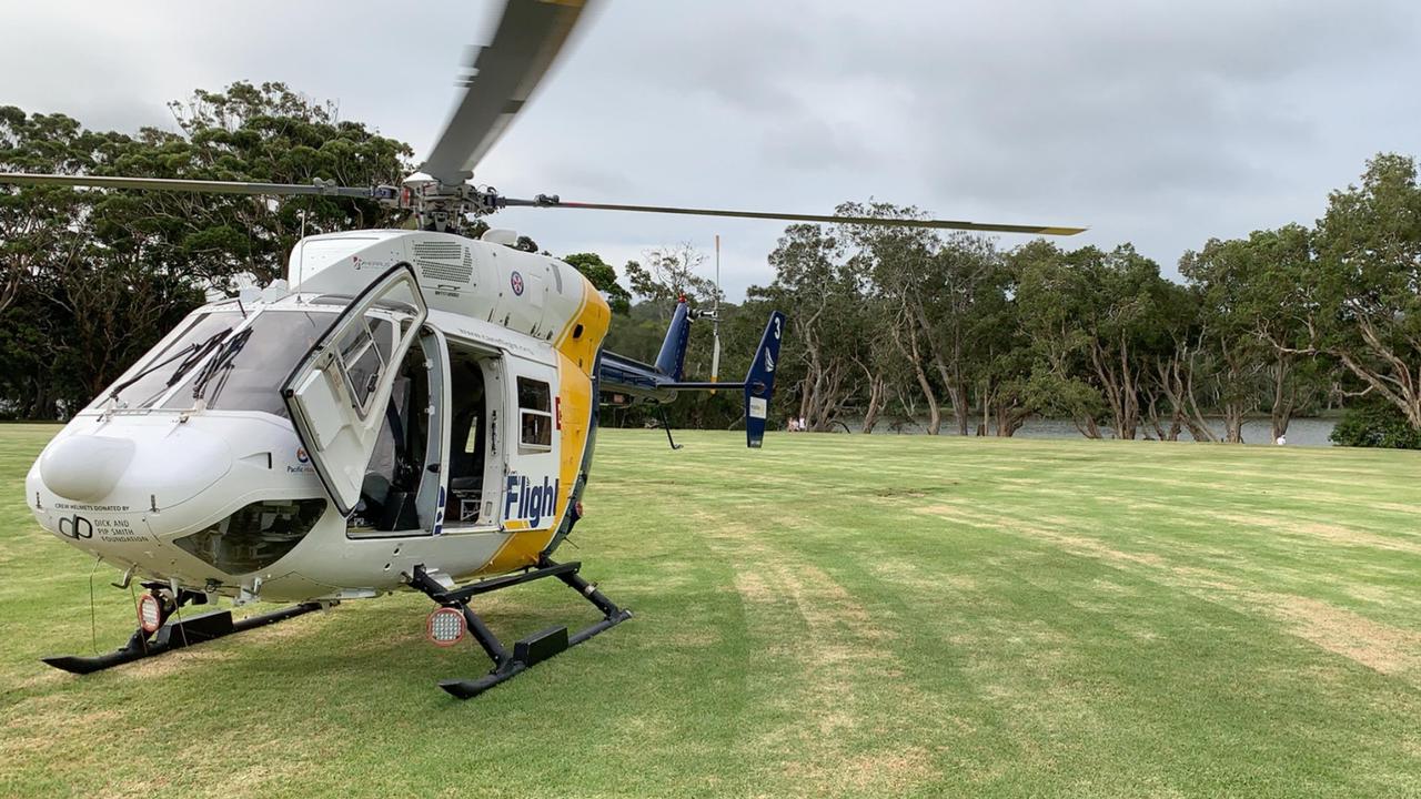 A six-year-old girl was also pulled from the water at the same incident and taken to hospital by road. Picture: Careflight