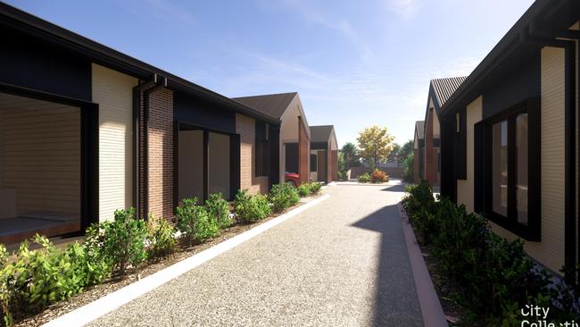 Concept pictures of a new development to address homelessness among older women at Ferryden Park. Picture: Supplied