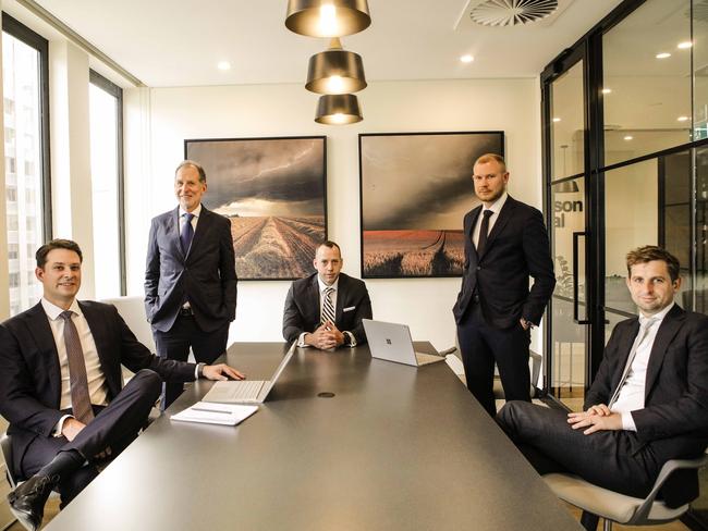 Jonathan Webster, Director and co-founder of Jameson TTB; Andrew Buxton; Nick Browne, Director and co-founder of Jameson TTB; Myles Hornbuckle, Investment Management Director at Jameson TTB; and Charlie Buxton. Picture: Supplied