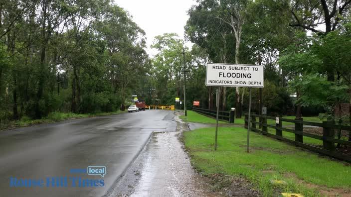 Flooding in Rouse Road, Rouse Hill