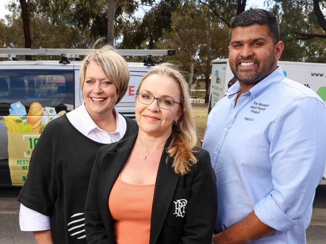 FEATURES ADV.  HELP AWARDS Help Awards founder Jodi Duyster with Georgi Thomas & Christine Robertson. Georgi is the founder of the Mustard Seed Project, a charity that supports homeless communities in Adelaide, while Christine is the director of Lost Pets of South Australia., Jodi founded the awards four years ago after being inspired by the selfless acts of generosity and kindness by people caught up in the KI bushfires in 2019  Image / Russell Millard