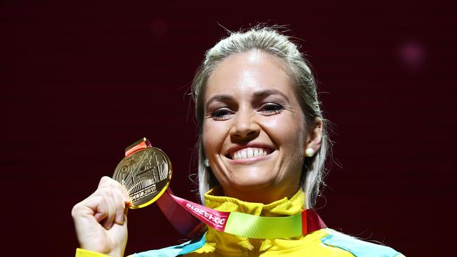 World champion Kelsey-Lee Barber believes it is smart to delay the Games. Picture: Getty