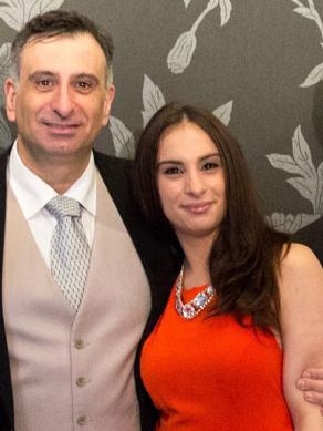 Mr Dabboussy with his daughter Mariam Dabboussy in Australia.