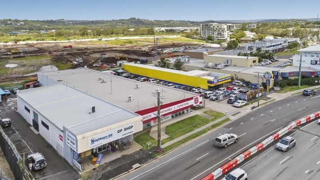 A investment consortium has snapped up the Neighbour’s Aid and Salvation Army sites at the entrance to the new Maroochydore CBD. Photos taken in 2018.