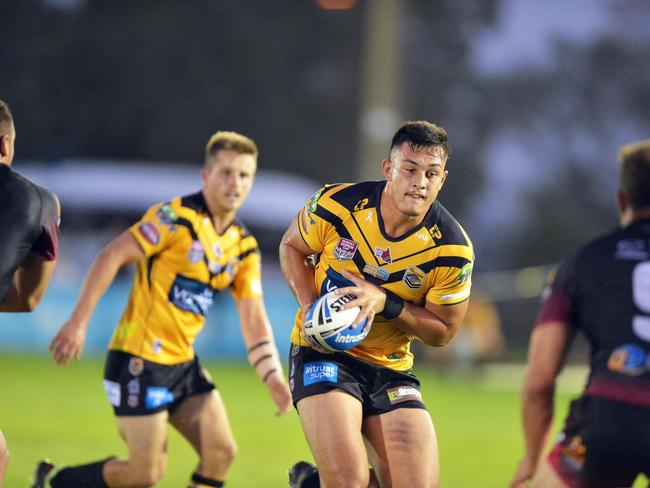 RUGBY LEAGUE: Sunshine Coast Falcons V Mackay Cutters. Falcon's Tino Fa'Asuamaleaui.