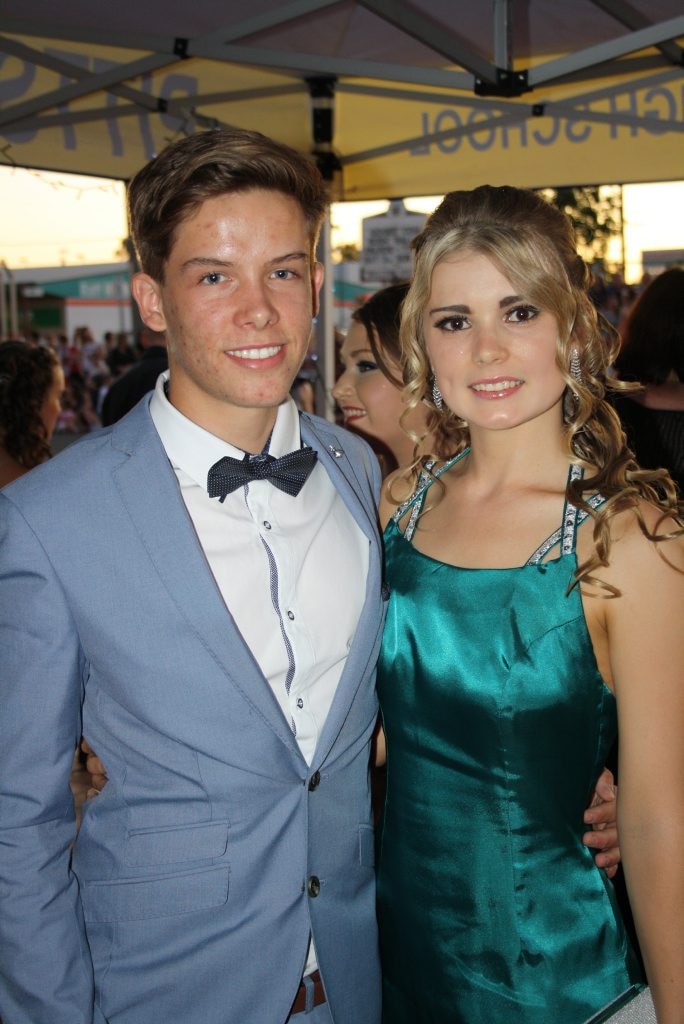 Pittsworth State High School formal 2015 Brodie Cooper and Monique Salzke. Picture: Photo Contributed