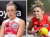 The two Swans AFLW players who were allegedly caught with drugs.