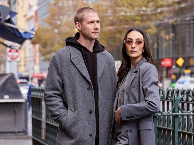 Tayla and Nathan Broad winter fashion for Myer Picture: Myer