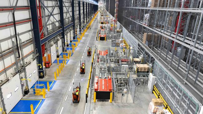 Coles’ new automated distribution centre in Redbank. Picture: Richard Walker