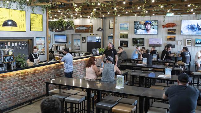 The dining area at Your Mates Brewing. Picture: Russell Shakespeare