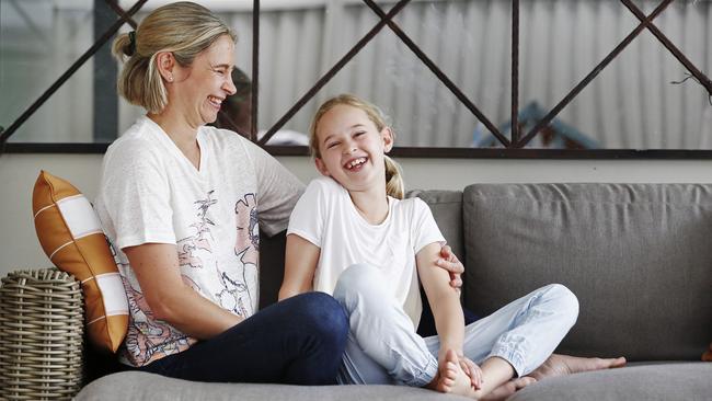 Kathryn Tobutt with seven-year-old daughter Clara, who has type 1 diabetes. Picture: Sam Ruttyn