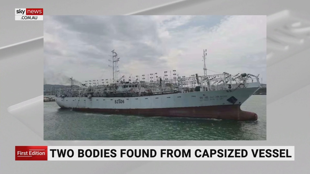 Two bodies retrieved from sunken Chinese vessel in Indian Ocean