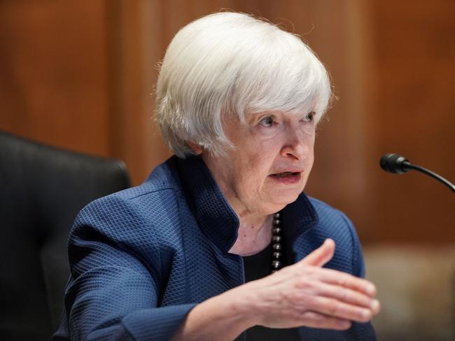 Treasury Secretary Janet Yellen testfies during a Senate Appropriations Subcommittee hearing to examine the FY 2022 budget request for the Treasury Department on June 23, 2021 at the US Capitol in Washington, DC. (Photo by Greg Nash / POOL / AFP)