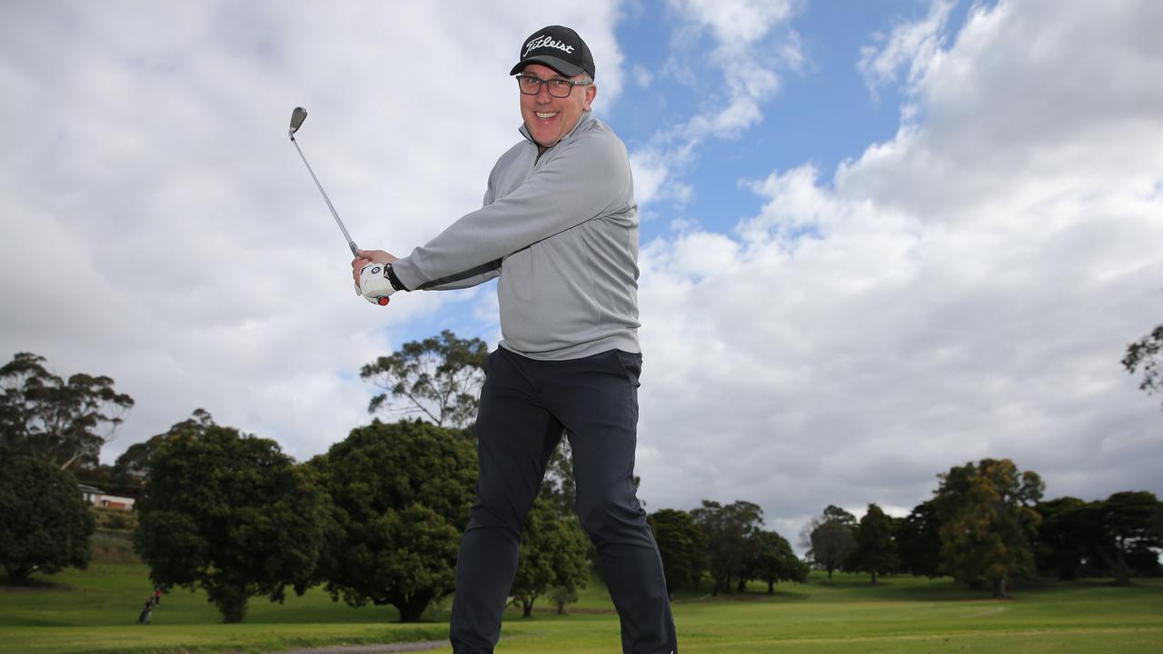 Chris Bedford on the golf course at Queens Park. Picture: Peter Ristevski