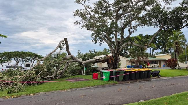 Flood damage across Hervey Bay.