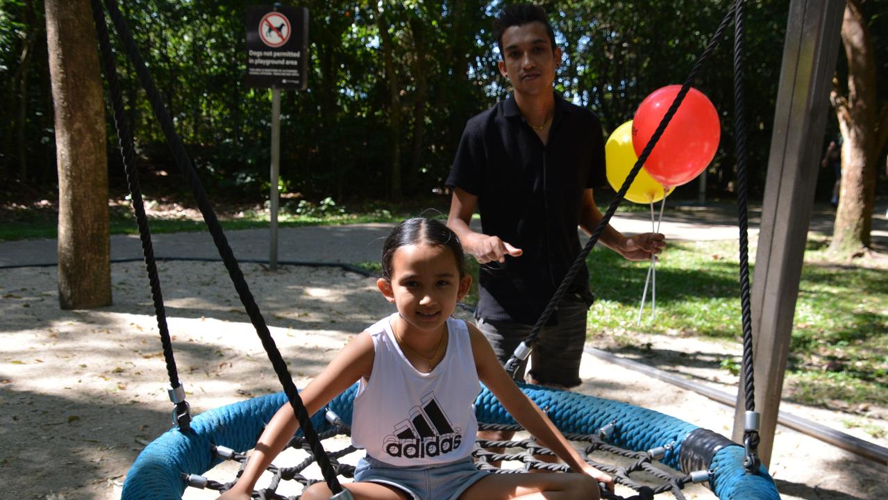 Kreshab and Pranaya Gautam at the 2024 Festival of the Knob at Yorkeys Knob on Saturday. Picture: Bronwyn Farr