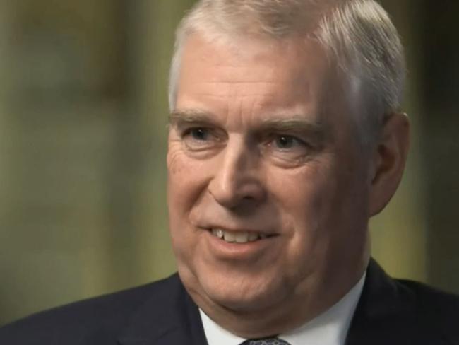 Prince Andrew told the BBC he has a medical condition which means he does not sweat. Picture: BBC