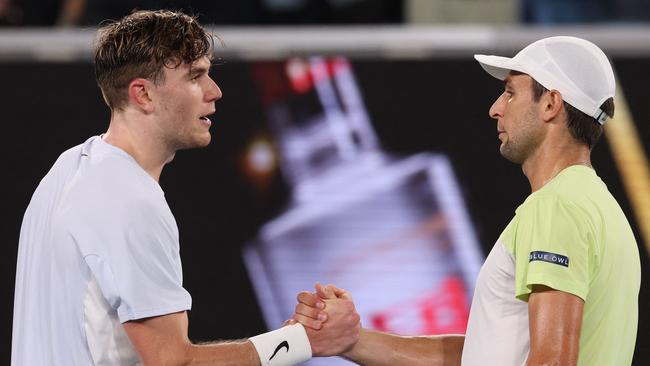 Alcaraz next faces Jack Draper (left), who beat Australia's Aleksandar Vukic on Friday night. (Photo by DAVID GRAY / AFP)