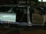 A manhunt ins uder way after two men were stabbed in western Sydney. Police and NSW Ambulance were called to James Ruse Drive in Clyde about 3.40am Thursday after reports of a stabbbing. Upon arrival, they found two men - aged 36 and 54 - inside a Kia van with stab wounds to their upper bodies. The 36-year-old was stabbed multiple times and the 54-year-old was repeatedly punched, Today reports.. Picture: 9News