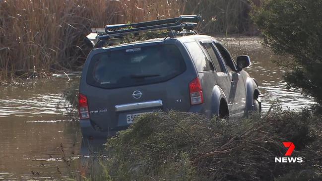 The driver managed to escape the car. Picture: 7NEWS Adelaide