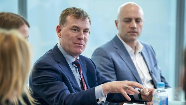 Housing Minister Nick Champion pictured at a round table discussion. Picture: Mark Brake