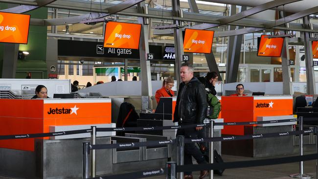 Sydney Domestic Airport as multiple flights were cancelled. Picture: NCA Newswire / Gaye Gerard