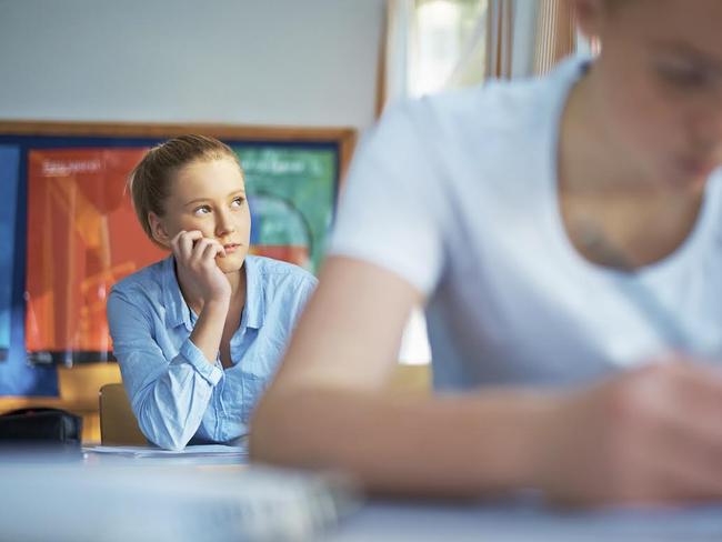 Teenage girl have problems at school, senior student, exams, subject choices. Istock image