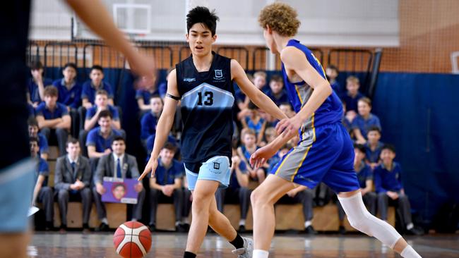 GPS First V basktetball game between Churchie and Brisbane Boys Grammar. Saturday September 3, 2022. Picture, John Gass