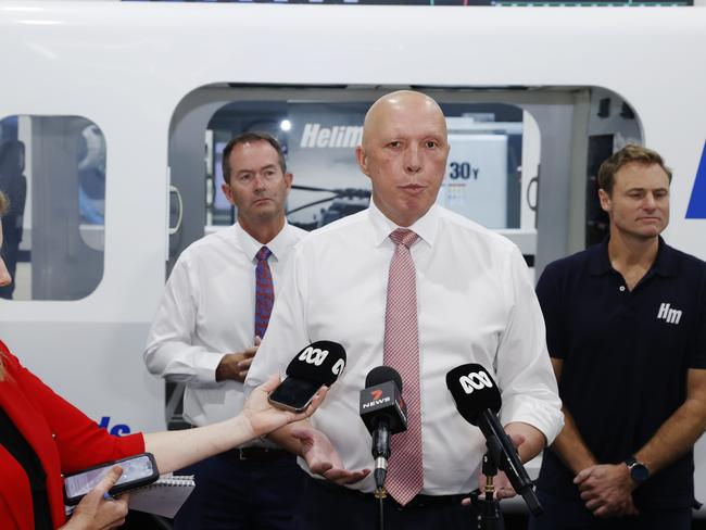 Defence Minister Peter Dutton has tried to position Labor as weaker on borders. Picture: Lachie Millard