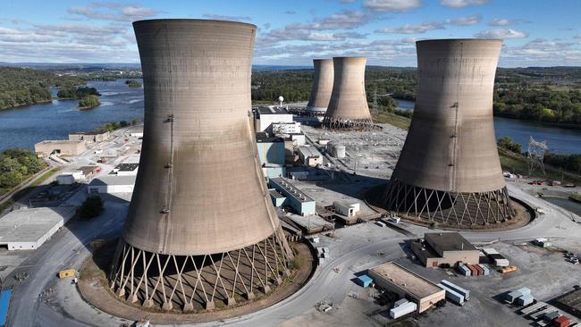 The shuttered Three Mile Island nuclear power plant stands in the middle of the Susquehanna River, near Middletown, Pennsylvania. Picture: AFP