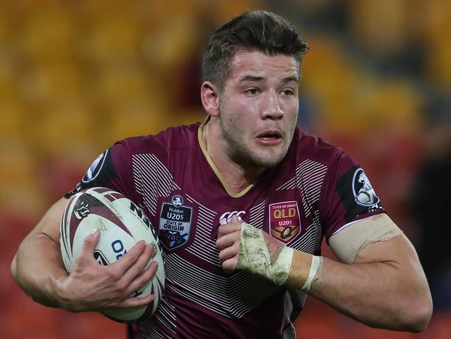 Patrick Carrigan playing for Queensland Under 20s. Picture: Peter Wallis