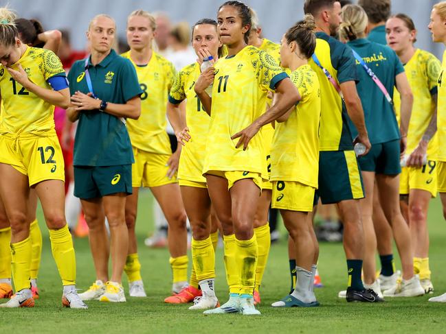 The Matildas were comprehensively outplayed by Germany. Picture: Alex Livesey/Getty Images