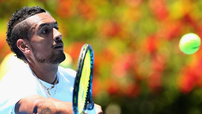 Nick Kyrgios is sticking with tennis. Picture: Getty Images
